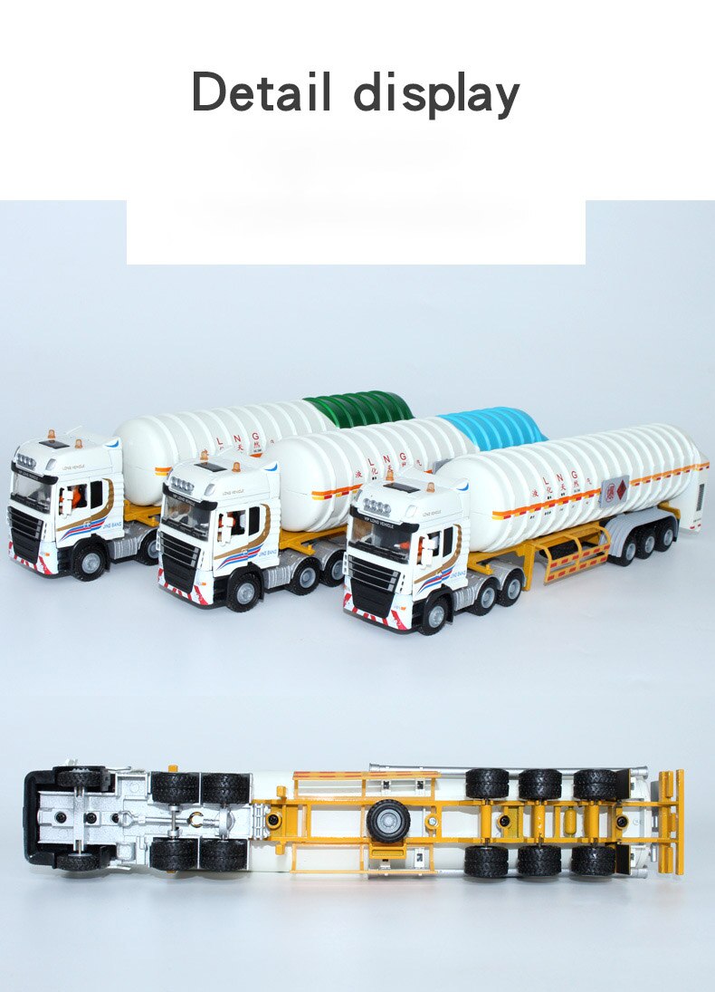 Die-cast 1:50 Scale Sinopec Transportation Engineering Vehicle Alloy Oil Tanker Semi-trailer Model Collection Display Toy Car Die-cast 1:50 Scale Sinopec Transportation Engineering Vehicle Alloy Oil Tanker Semi-trailer Model Collection Display Toy Car