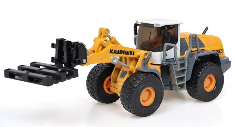 Simulation Alloy Engineering Vehicle Model Die-casting 1:50 Scale Wheeled Forklift Forklift Boy Car Toy Metal Model Gift Display