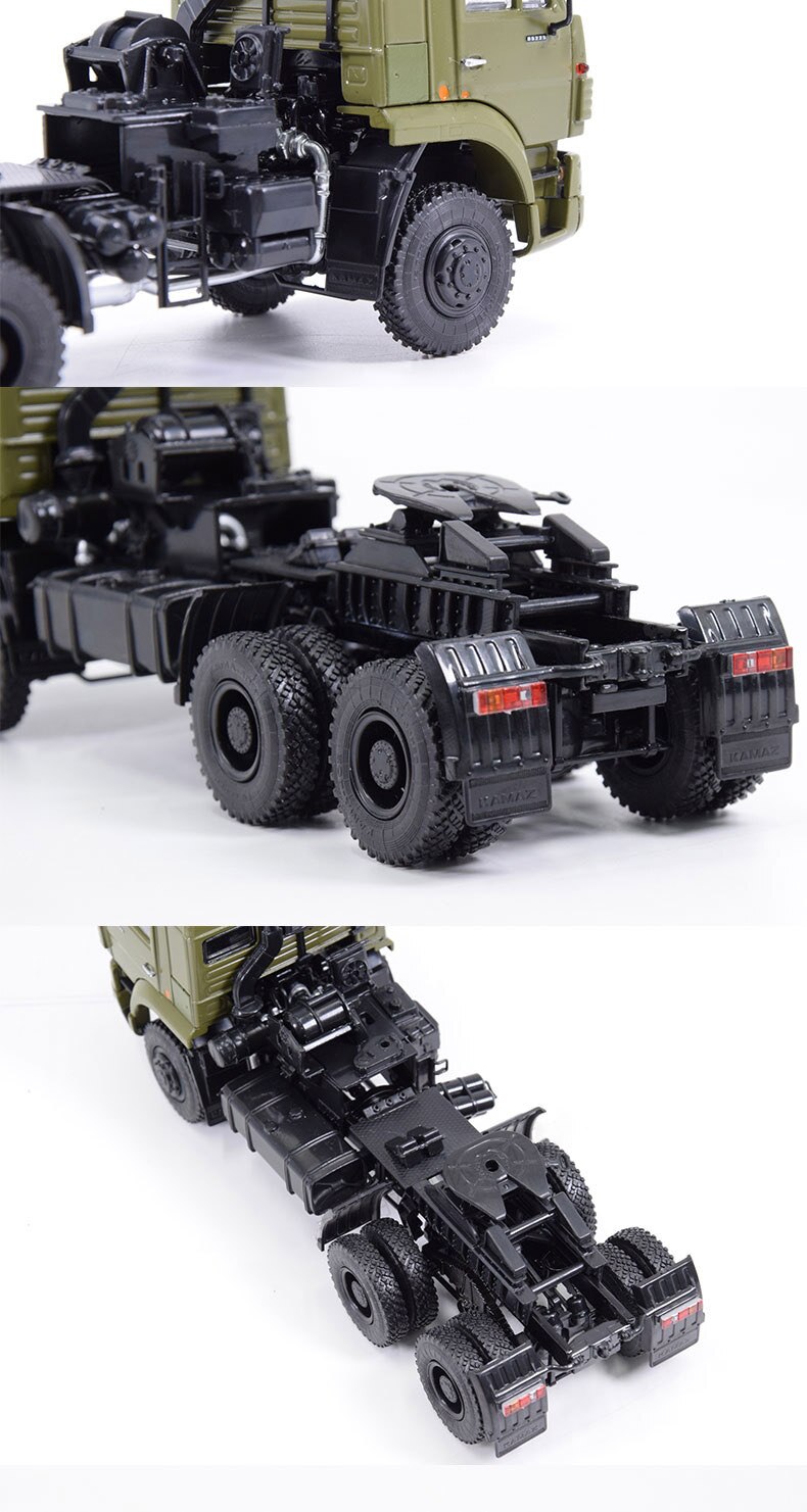 Russia Camas-65225 Multi-purpose Simulation Alloy Trailer Head Collection Toy Model 1/43 Scale Towing Transporter Metal Car Toy