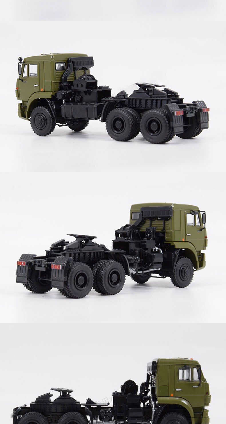 Russia Camas-65225 Multi-purpose Simulation Alloy Trailer Head Collection Toy Model 1/43 Scale Towing Transporter Metal Car Toy