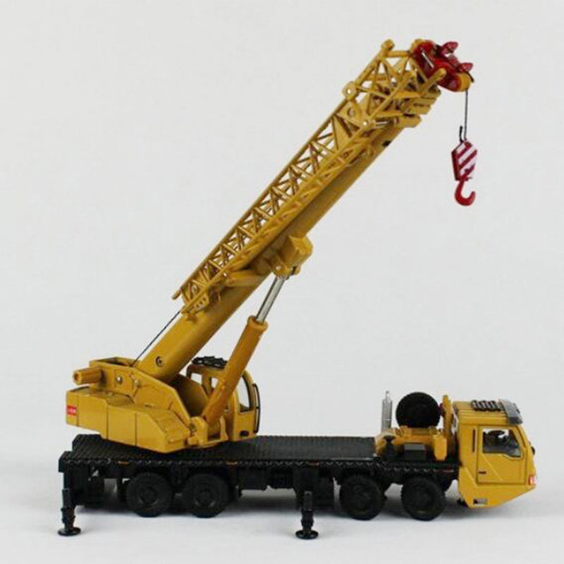 Diecast Metal 1:55 Scale Engineering Crane Vehicles Alloy Car Models Toys Hoisting Hoist Lifter Machine Truck Gift for Children