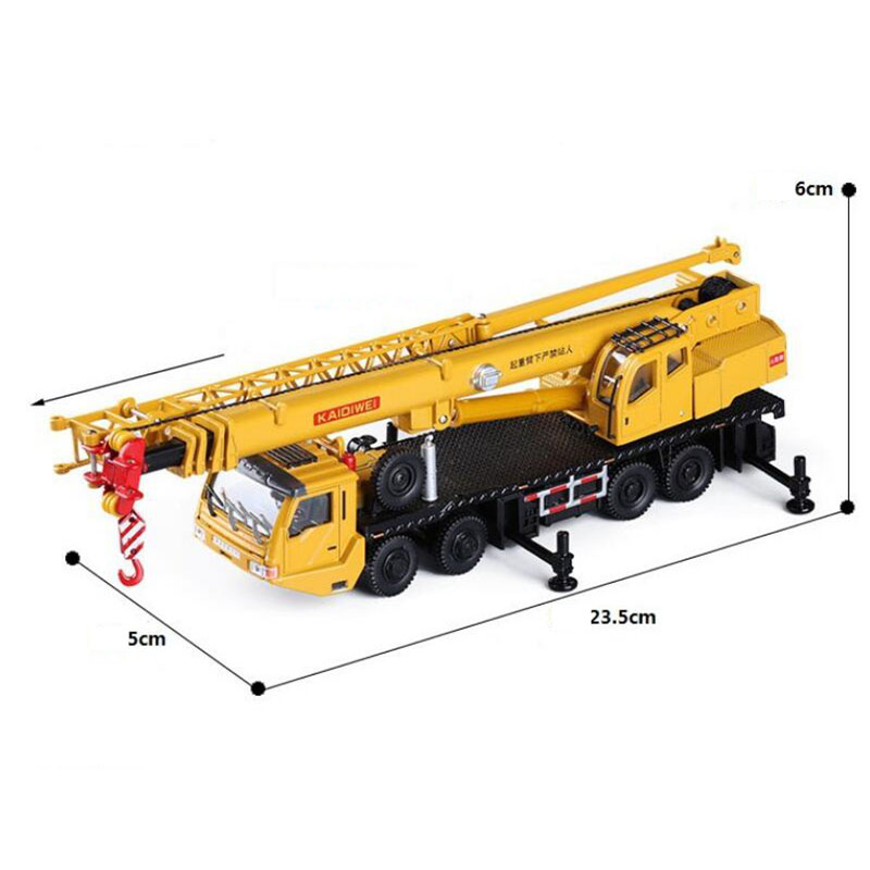 Diecast Metal 1:55 Scale Engineering Crane Vehicles Alloy Car Models Toys Hoisting Hoist Lifter Machine Truck Gift for Children