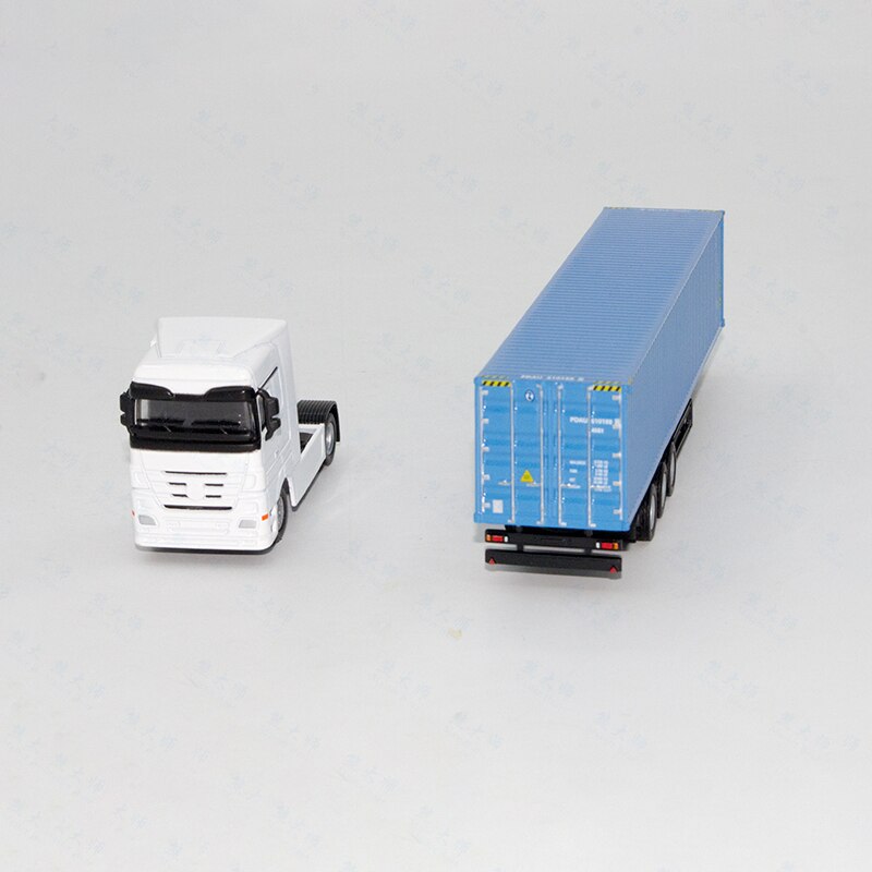 1/87 Scale Box-type Truck Container Truck Engineering Transport Vehicle Anti-true Alloy Logistics Container Die-cast Car Model
