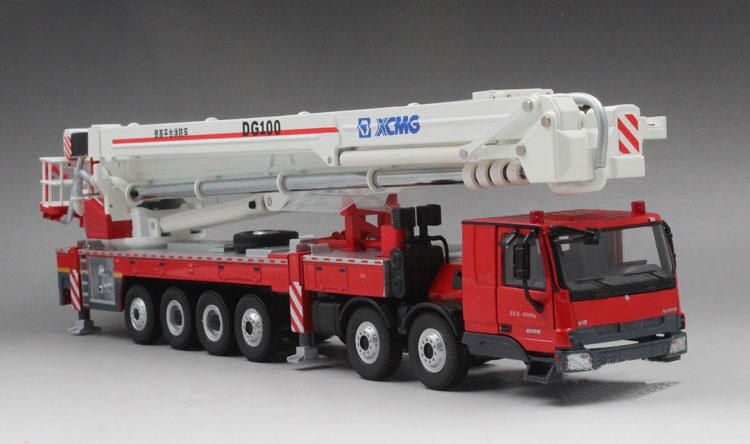 XCMG DG100 Ascending Platform Fire Truck 1:50 Scale Simulation Alloy Fire Truck Engineering Vehicle Model Adult Toy Truck Gift XCMG DG100 Ascending Platform Fire Truck 1:50 Scale Simulation Alloy Fire Truck Engineering Vehicle Model Adult Toy Truck Gift