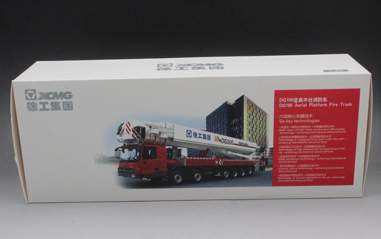 XCMG DG100 Ascending Platform Fire Truck 1:50 Scale Simulation Alloy Fire Truck Engineering Vehicle Model Adult Toy Truck Gift XCMG DG100 Ascending Platform Fire Truck 1:50 Scale Simulation Alloy Fire Truck Engineering Vehicle Model Adult Toy Truck Gift