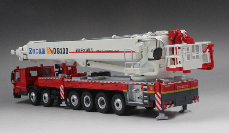 XCMG DG100 Ascending Platform Fire Truck 1:50 Scale Simulation Alloy Fire Truck Engineering Vehicle Model Adult Toy Truck Gift XCMG DG100 Ascending Platform Fire Truck 1:50 Scale Simulation Alloy Fire Truck Engineering Vehicle Model Adult Toy Truck Gift