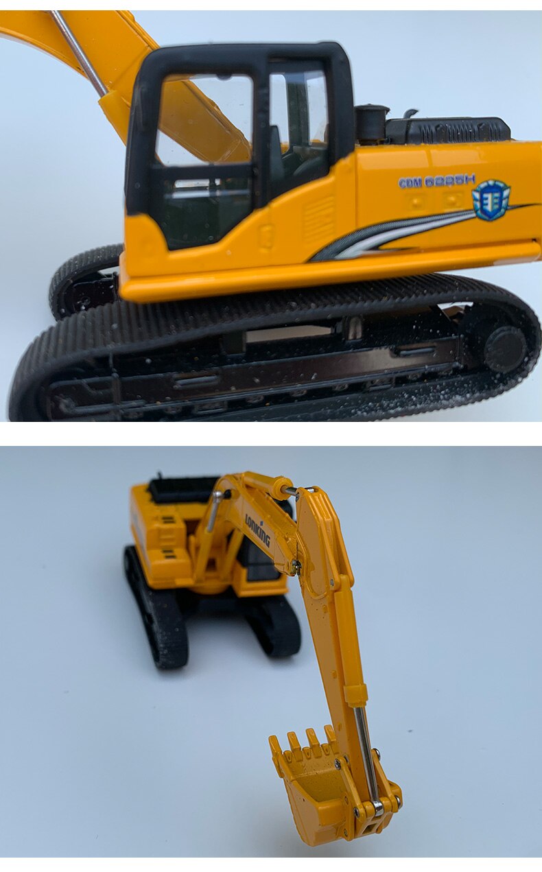 Die-casting 1:64 Scale Lonking Loader Excavator Road Roller Engineering Transporter Simulation Alloy Model Car Decoration Gift