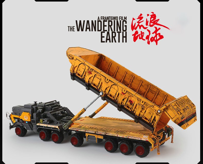 Diecast 1:50 Scale Wandering Earth Troop Carrier Alloy Engineering Transport Truck Crane Carrier Vehicle Metal Toy Car Hot