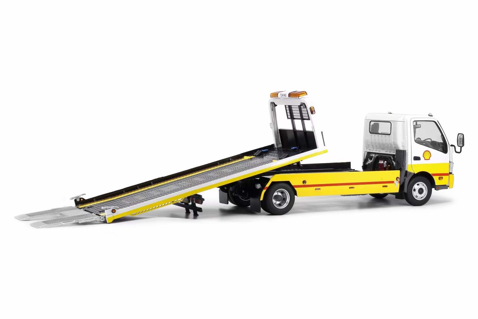 Die-cast 1/18 Scale Weichuan Hino 300 Flatbed Trailer Truck Alloy Simulation Model Collection Display Decoration Adult Gift