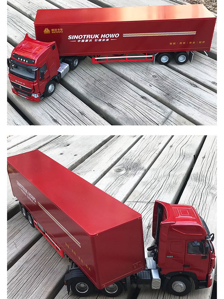 Die-casting 1:36 Scale Sinotruk HOWO T7H HContainer Container Integrated Card Simulation Alloy Collection Truck Model Toys Car Die-casting 1:36 Scale Sinotruk HOWO T7H HContainer Container Integrated Card Simulation Alloy Collection Truck Model Toys Car