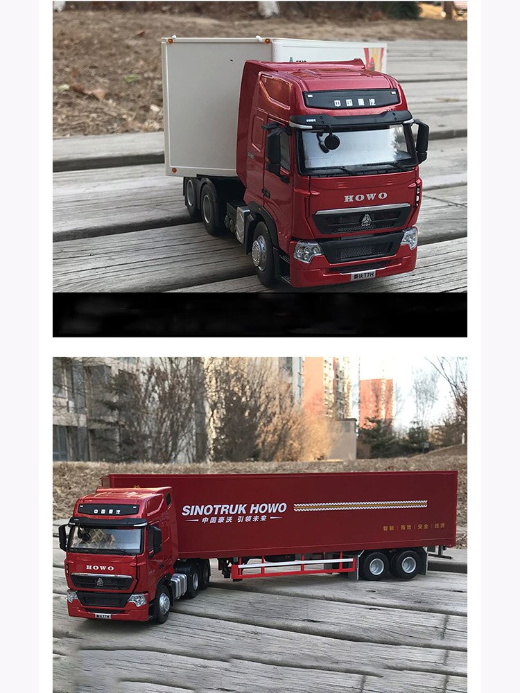 Die-casting 1:36 Scale Sinotruk HOWO T7H HContainer Container Integrated Card Simulation Alloy Collection Truck Model Toys Car Die-casting 1:36 Scale Sinotruk HOWO T7H HContainer Container Integrated Card Simulation Alloy Collection Truck Model Toys Car