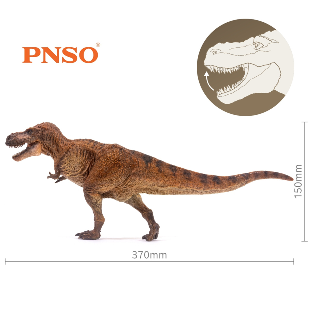 PNSO Tyrannosaurus Rex Wilson Figure T-Rex Jurassic Tyrannosauridae Dinosaur Model Animal Collection Gift for Kids Adult