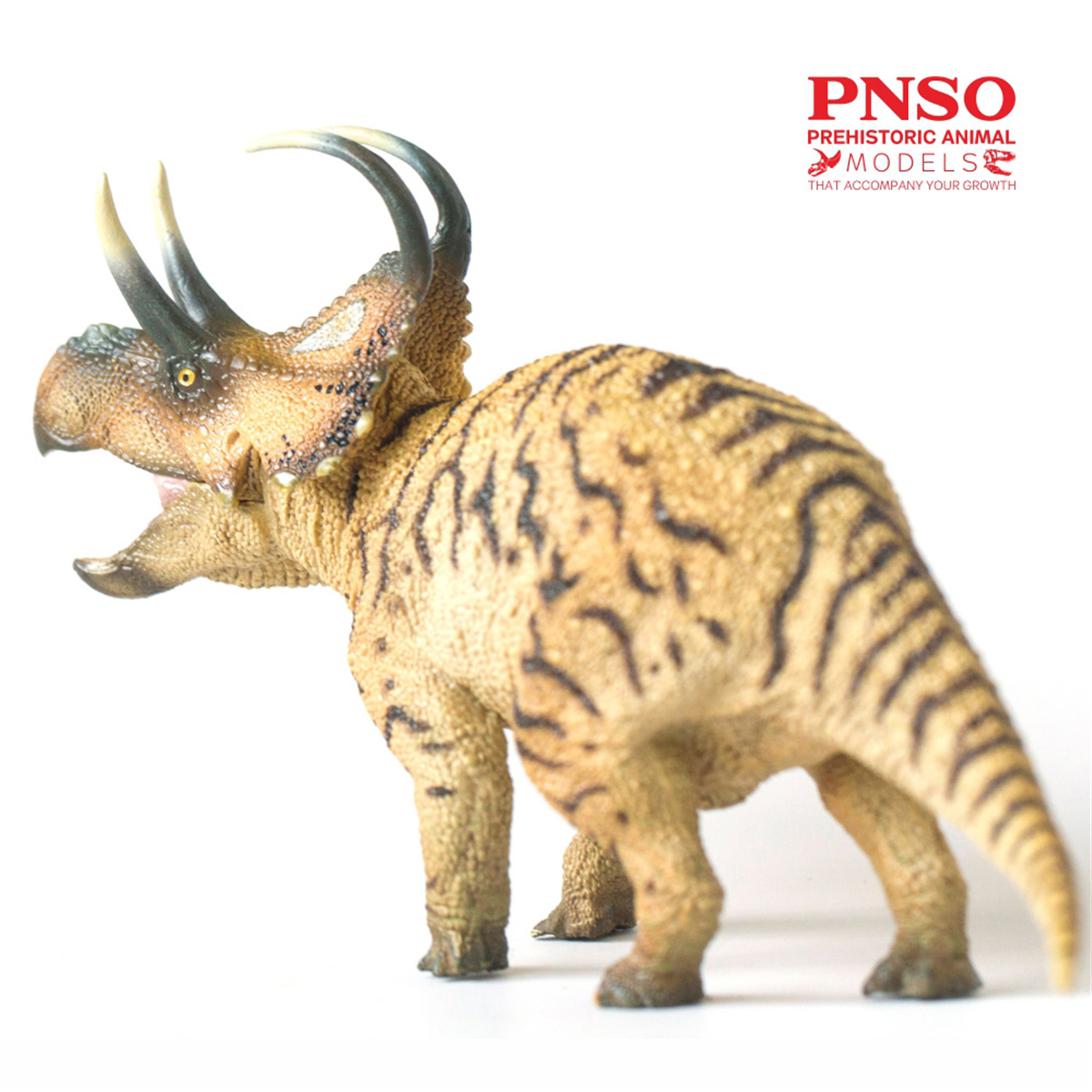 PNSO Machairoceratops Figure Ceratopsidae Dinosaur Model Collector Animal Adult Kids Toy Christmas Birthday Gift 2020