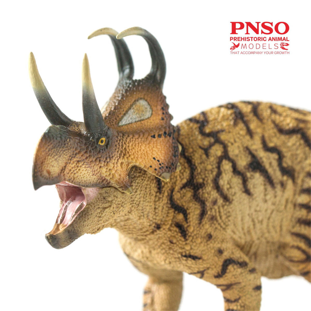 PNSO Machairoceratops Figure Ceratopsidae Dinosaur Model Collector Animal Adult Kids Toy Christmas Birthday Gift 2020
