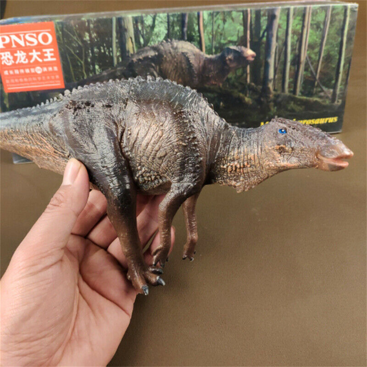 PNSO Mandschurosaurus Figure Jurassic Hadrosauridae Dinosaur PVC Realistic Animal Model Toys Figurine Collector Decor Gift Adult