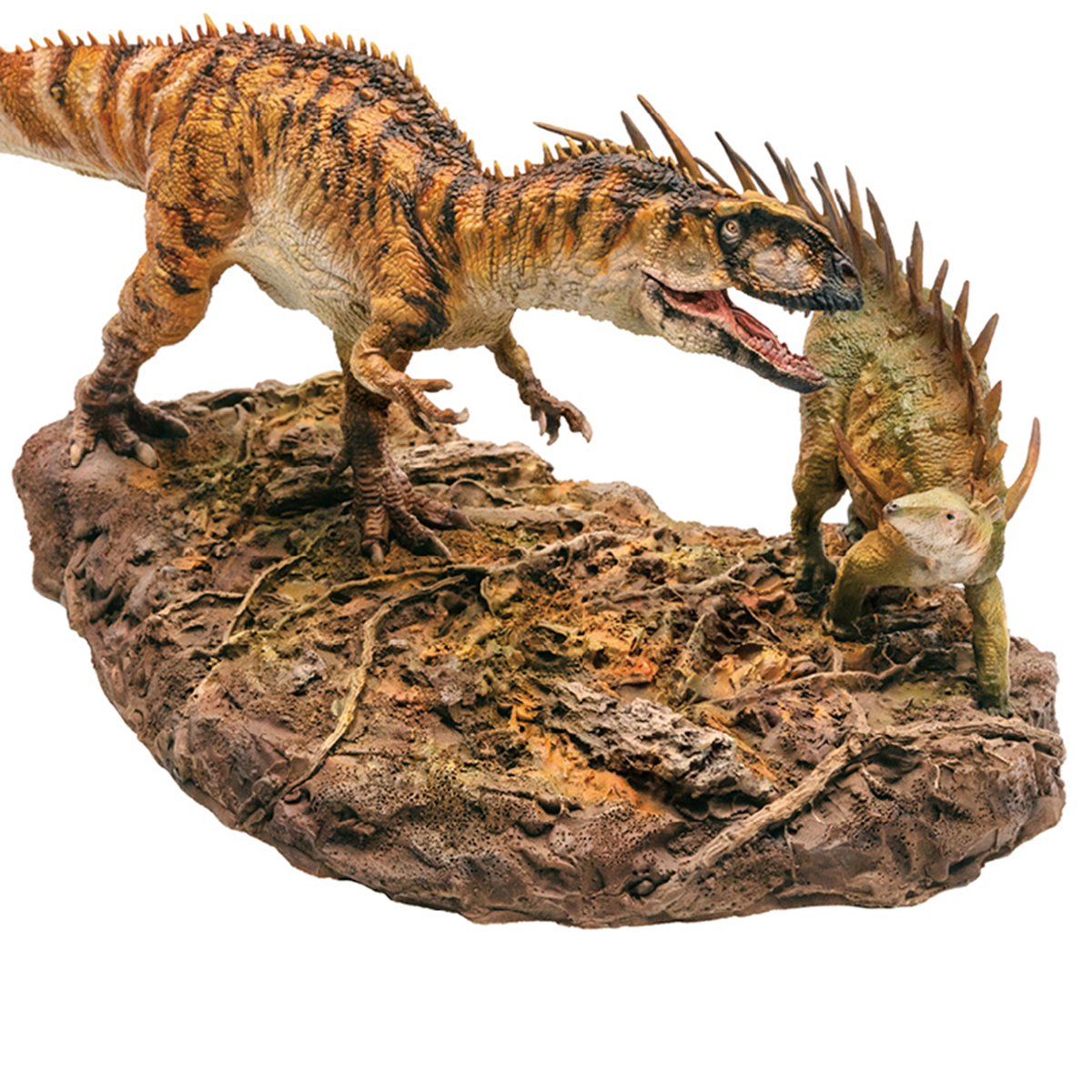 PNSO 1/35 Yangchuanosaurus VS Chungkingosaurus Dinosaur Figure Animal Adult Kids Collection Toys Gift Home Decor With Base