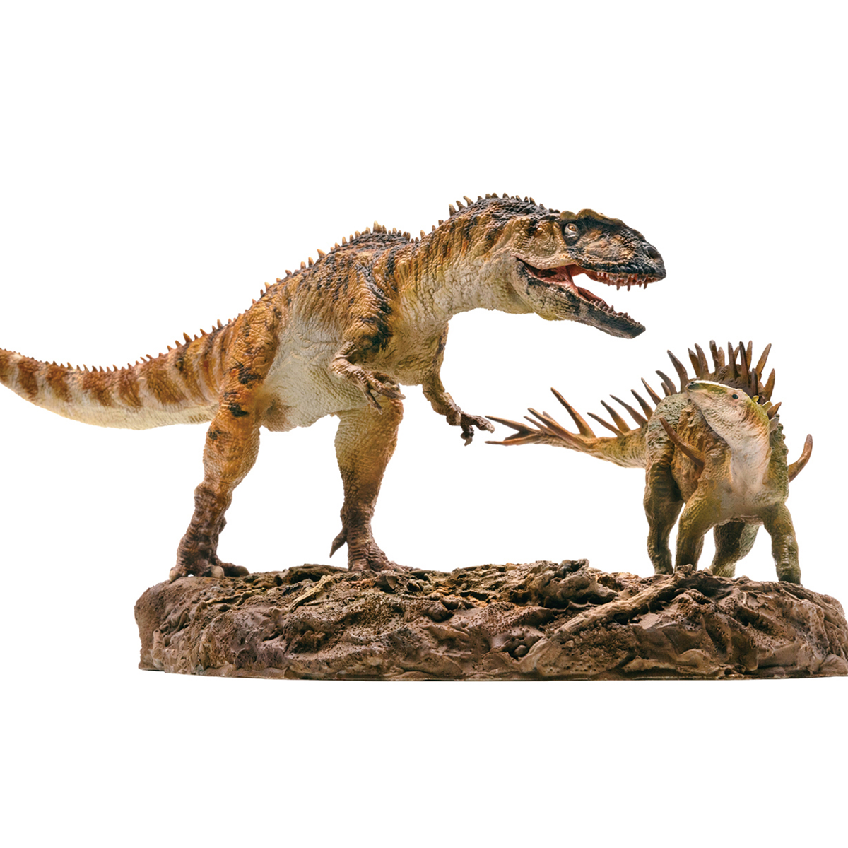 PNSO 1/35 Yangchuanosaurus VS Chungkingosaurus Dinosaur Figure Animal Adult Kids Collection Toys Gift Home Decor With Base
