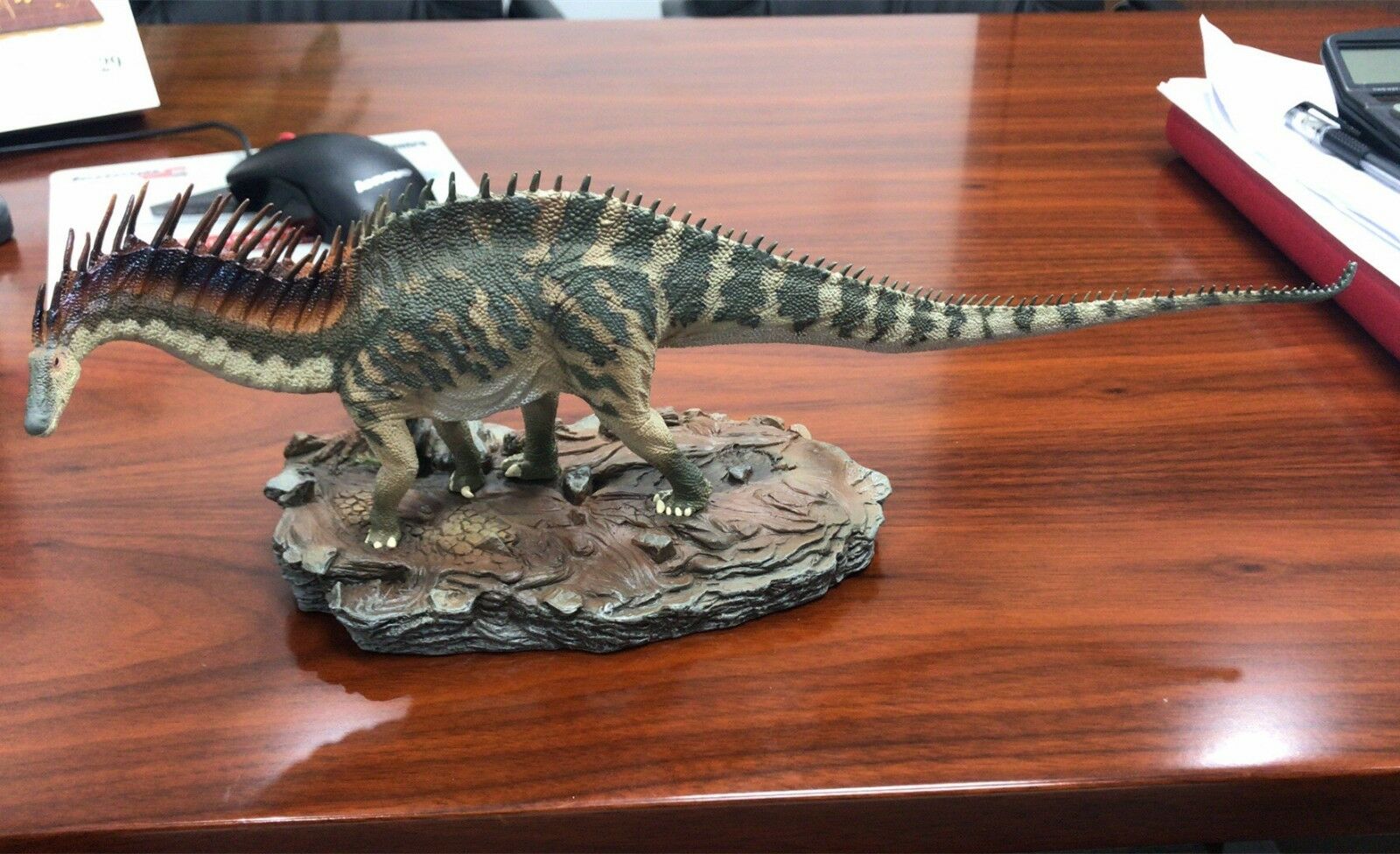 PNSO 1:35 Amargasaurus Cazaui Figure Dicraeosauridae Dinosaur Animal Model Adult Kids Collection Toys Gift Home Decor