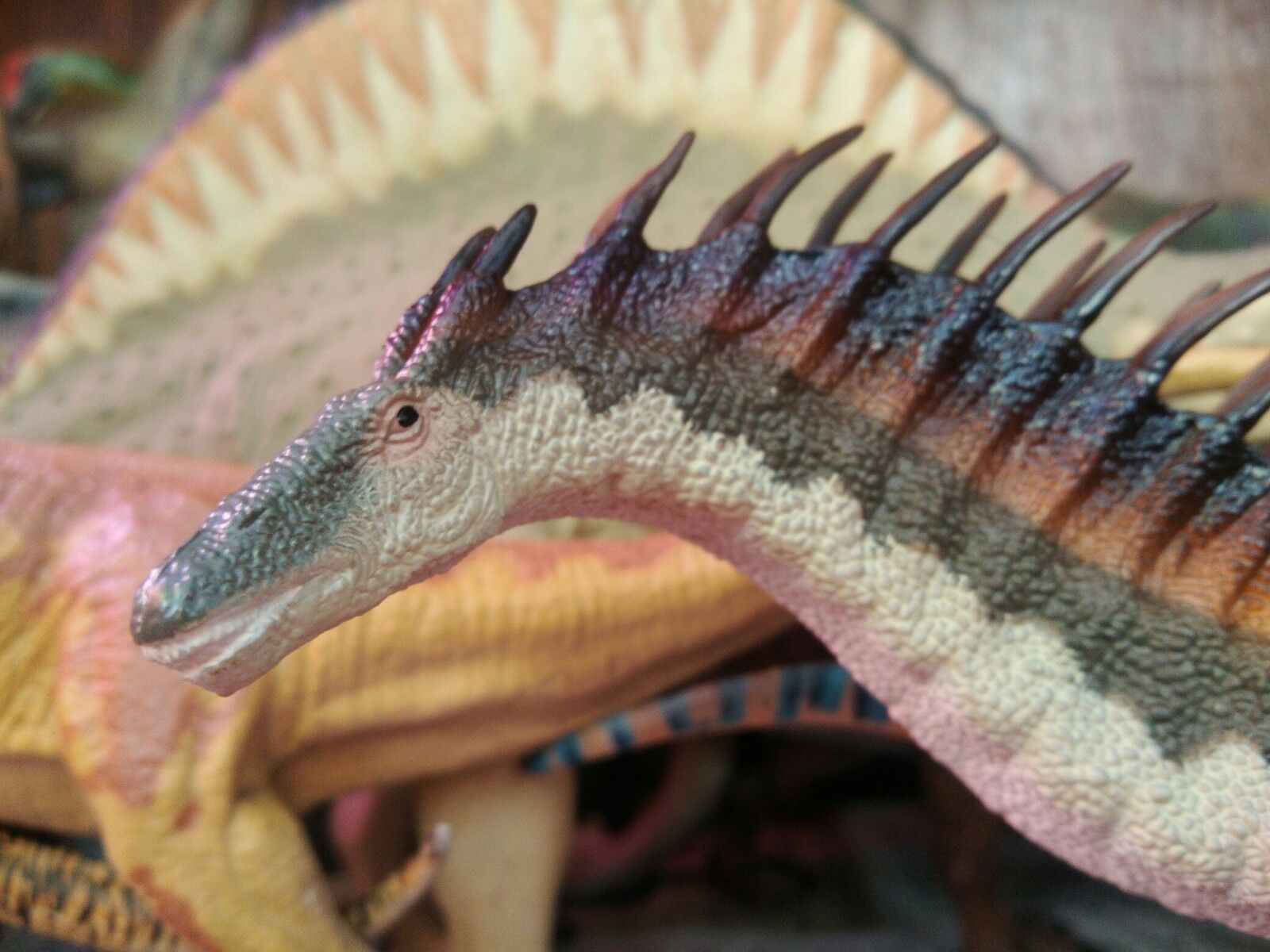 PNSO 1:35 Amargasaurus Cazaui Figure Dicraeosauridae Dinosaur Animal Model Adult Kids Collection Toys Gift Home Decor