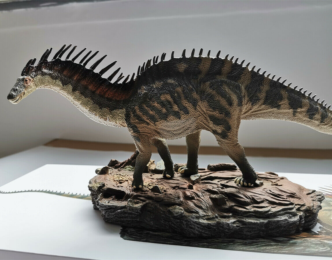PNSO 1:35 Amargasaurus Cazaui Figure Dicraeosauridae Dinosaur Animal Model Adult Kids Collection Toys Gift Home Decor