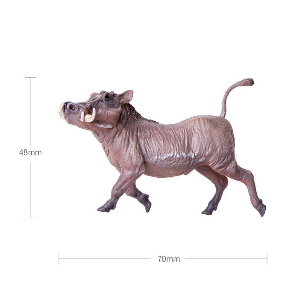 PNSO Africa Animal Figure Lion Cheetah Thomson's Gazelle Wildebeest Zebra Giraffe Elephant Warthog Hippopotamus Chameleon Toy