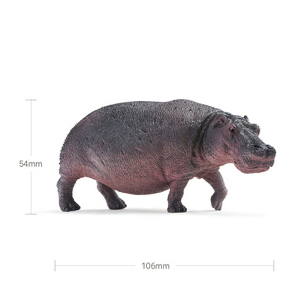 PNSO Pet Animal Hippo Hippopotamus Fennec Fox Rhinoceros White Bear Elephant Figure Model Decoration Collector Toy
