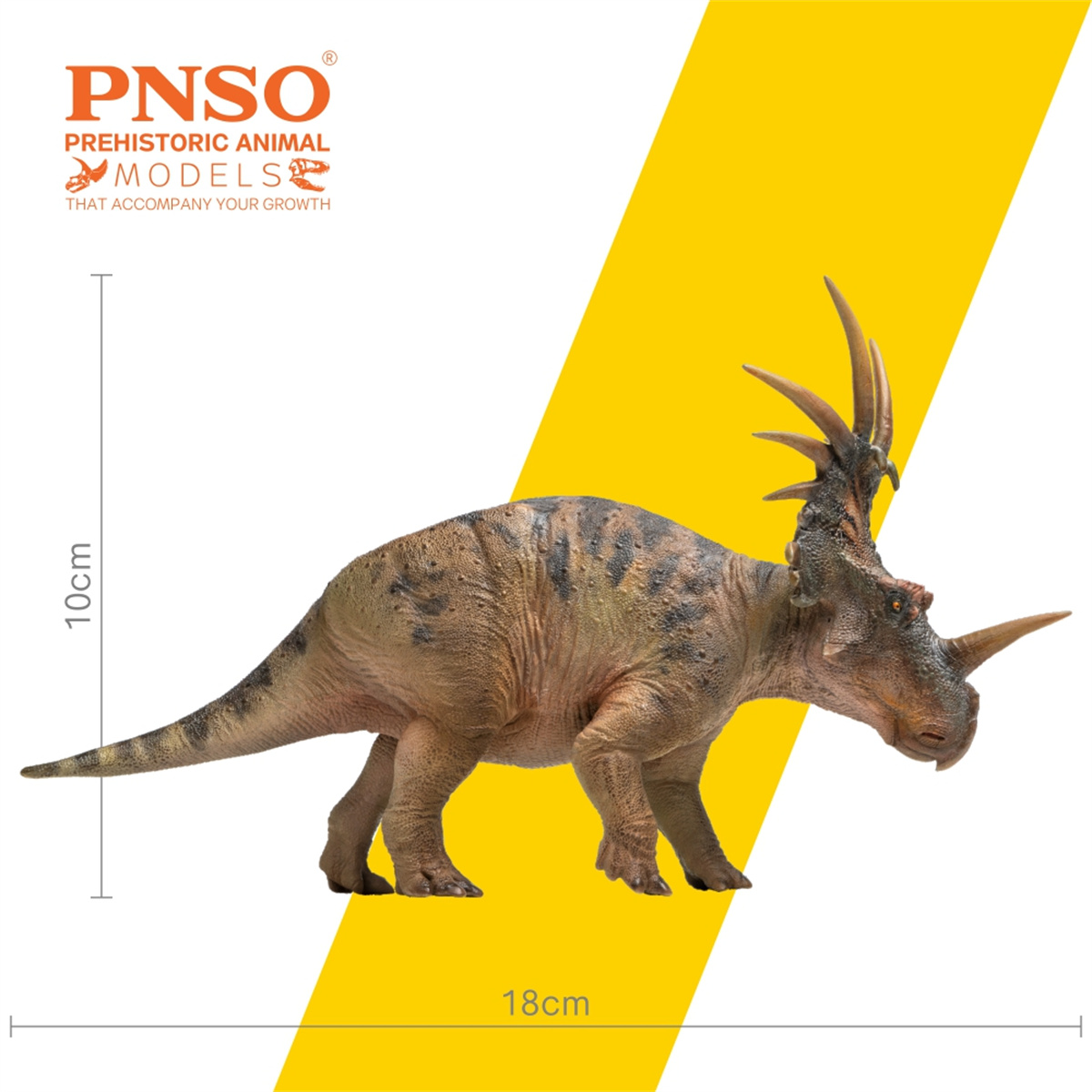 PNSO Styracosaurus Anthony Model Prehistoric Amimal Models Series Dinosaur Art Decor Collector Adult Kids Toy Birthday Gift