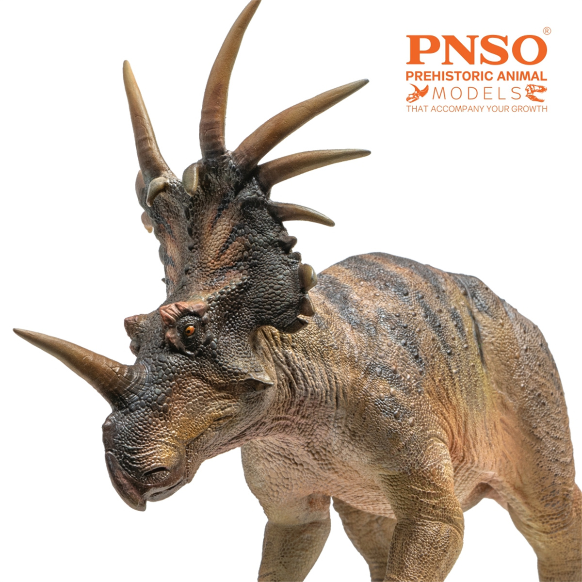 PNSO Styracosaurus Anthony Model Prehistoric Amimal Models Series Dinosaur Art Decor Collector Adult Kids Toy Birthday Gift