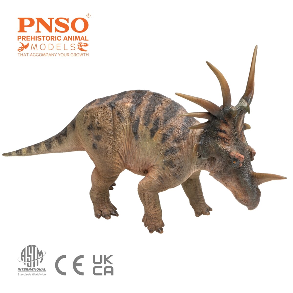PNSO Styracosaurus Anthony Model Prehistoric Amimal Models Series Dinosaur Art Decor Collector Adult Kids Toy Birthday Gift