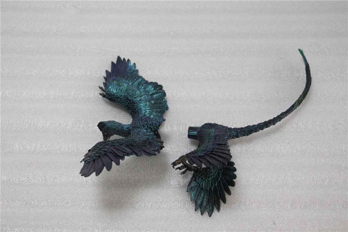 PNSO Microraptor Figure Dromaeosaurus Model Dinosaur Animal Collector Decor Gift Adult Kids Collection Science Toys Home Decor