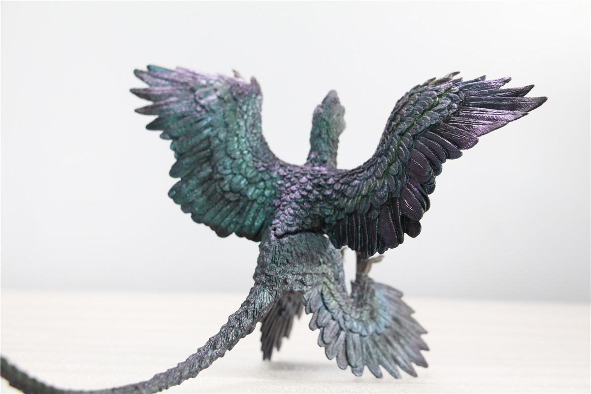 PNSO Microraptor Figure Dromaeosaurus Model Dinosaur Animal Collector Decor Gift Adult Kids Collection Science Toys Home Decor