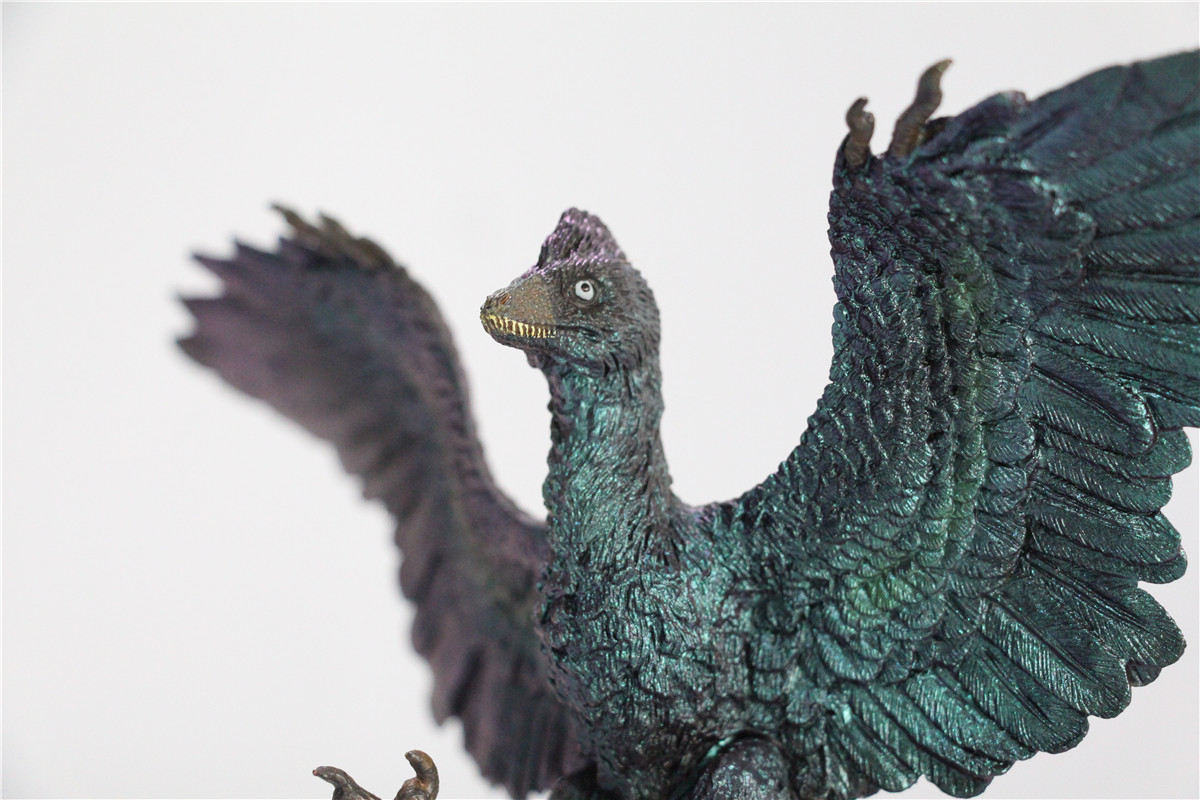 PNSO Microraptor Figure Dromaeosaurus Model Dinosaur Animal Collector Decor Gift Adult Kids Collection Science Toys Home Decor