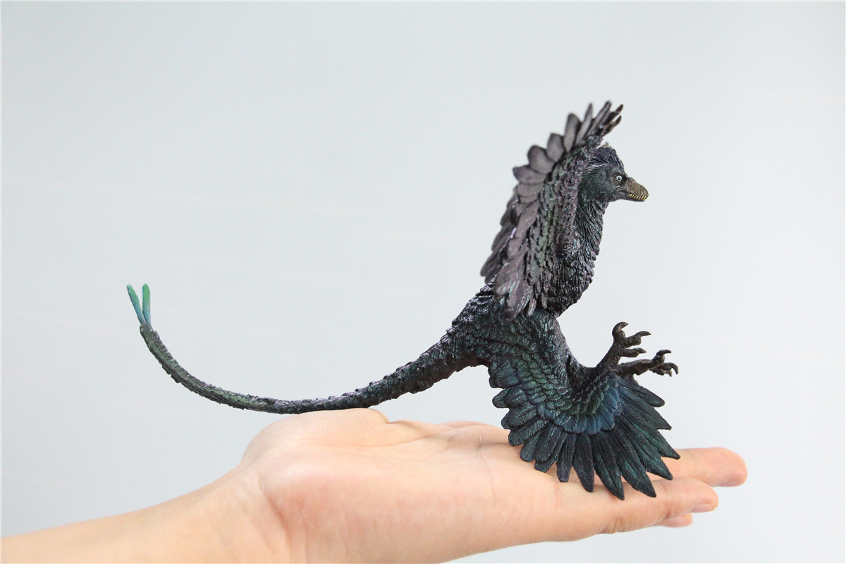 PNSO Microraptor Figure Dromaeosaurus Model Dinosaur Animal Collector Decor Gift Adult Kids Collection Science Toys Home Decor