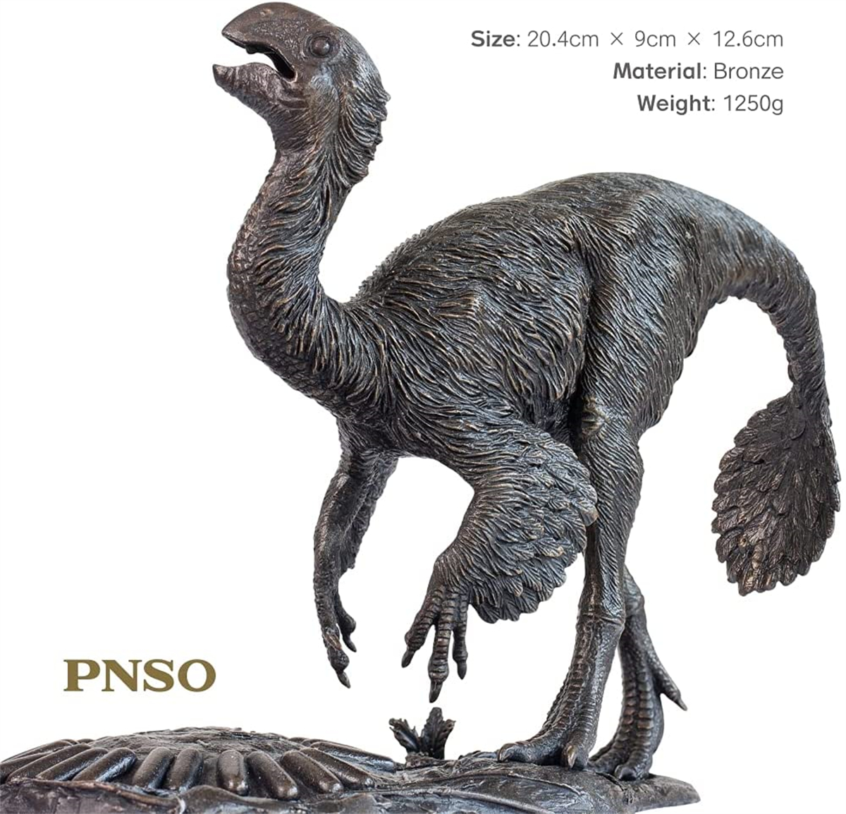 PNSO 1/35 Gigantoraptor Shanshan Bronze Sculpture Limited Version Animal Dinosaur Collector Model Toy Decor Adult Figure Gift