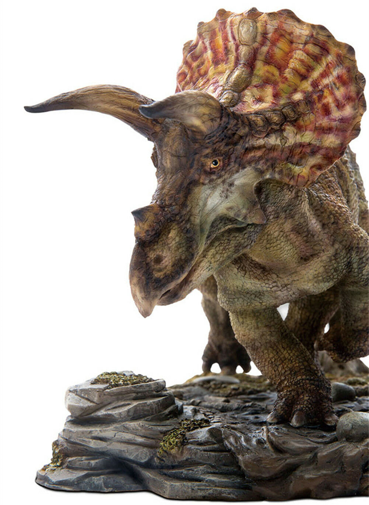 PNSO Triceratops Figure Jurassic Ceratops Dinosaur PVC Realistic Animal Model Toy Base Collector Christmas Decoration Gift Adult