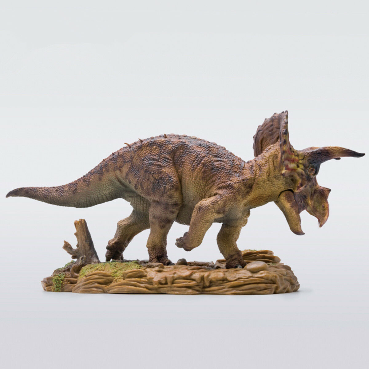 PNSO Triceratops Figure Jurassic Ceratops Dinosaur PVC Realistic Animal Model Toy Base Collector Christmas Decoration Gift Adult