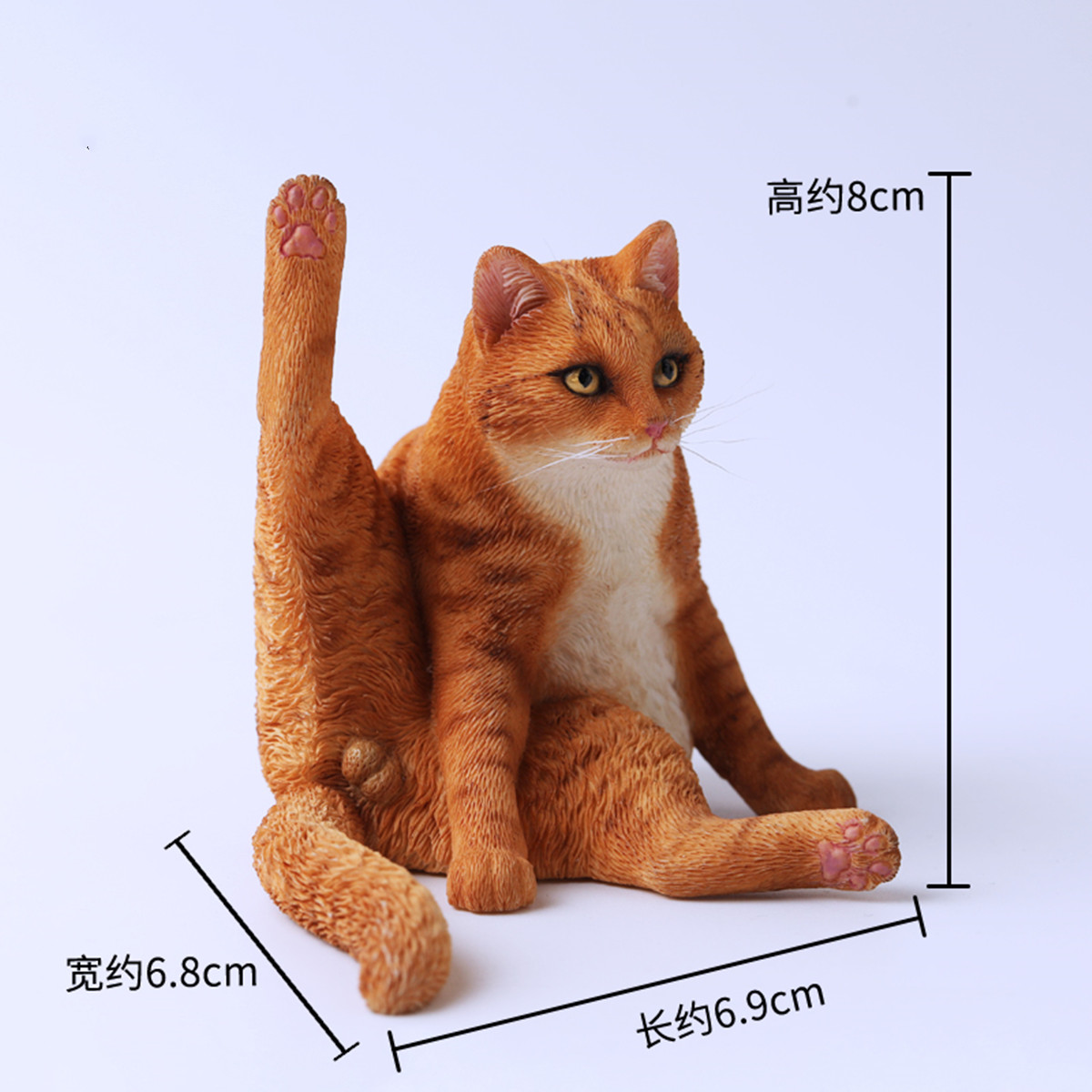 JXK 1/6 Lazy Cat with Sofa 4.0 Model Cute Pet Orange Cat Animal Figure Collector Decor Toy Handmade Oenaments Adults Kids Gift