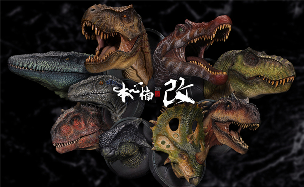 Nanmu Dinosaur Head Statue Carnotaurus Spinosaurus Velociraptor Mosasaurus Allosaurus Tyrannosaurus Rex Model Dinosaur Figure Nanmu Dinosaur Head Statue Carnotaurus Spinosaurus Velociraptor Mosasaurus Allosaurus Tyrannosaurus Rex Model Dinosaur Figure
