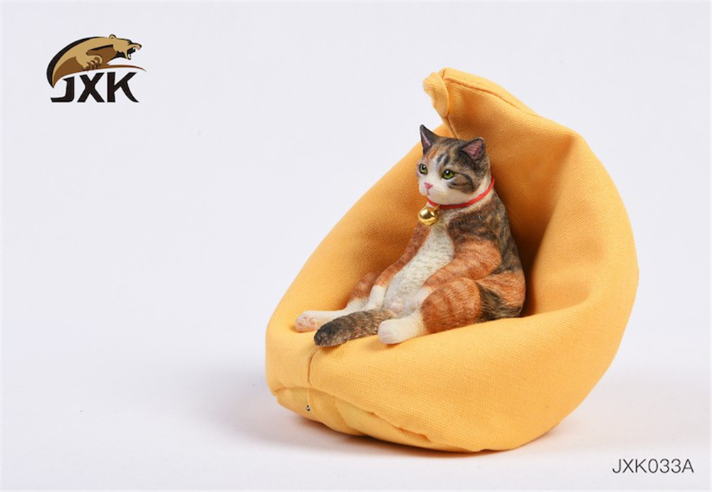 JXK 1:6 Scale Shorthair Cat Figure Lazy Cat Pet Sofa Healing Figure Felidae Animal Collector Toy Resin Desktop Decoration Gift