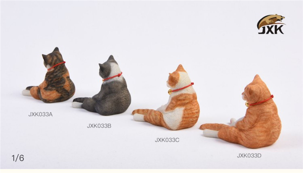 JXK 1:6 Scale Shorthair Cat Figure Lazy Cat Pet Sofa Healing Figure Felidae Animal Collector Toy Resin Desktop Decoration Gift