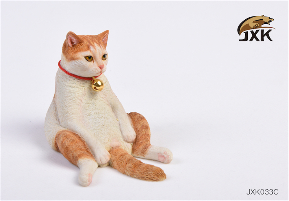 JXK 1:6 Scale Shorthair Cat Figure Lazy Cat Pet Sofa Healing Figure Felidae Animal Collector Toy Resin Desktop Decoration Gift