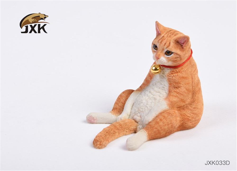 JXK 1:6 Scale Shorthair Cat Figure Lazy Cat Pet Sofa Healing Figure Felidae Animal Collector Toy Resin Desktop Decoration Gift