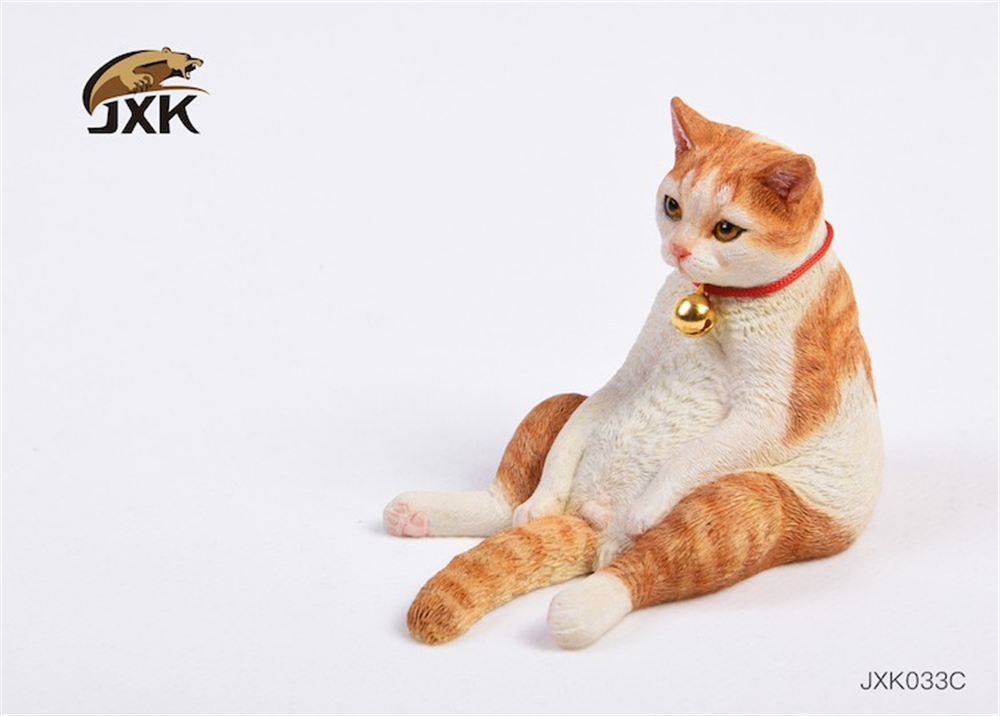 JXK 1:6 Scale Shorthair Cat Figure Lazy Cat Pet Sofa Healing Figure Felidae Animal Collector Toy Resin Desktop Decoration Gift