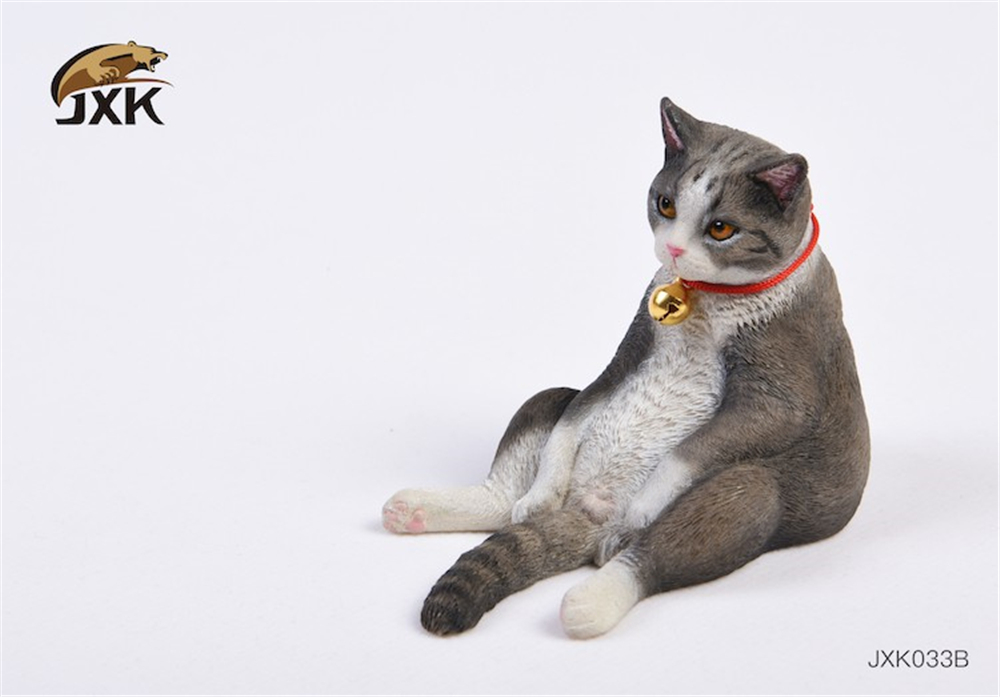 JXK 1:6 Scale Shorthair Cat Figure Lazy Cat Pet Sofa Healing Figure Felidae Animal Collector Toy Resin Desktop Decoration Gift
