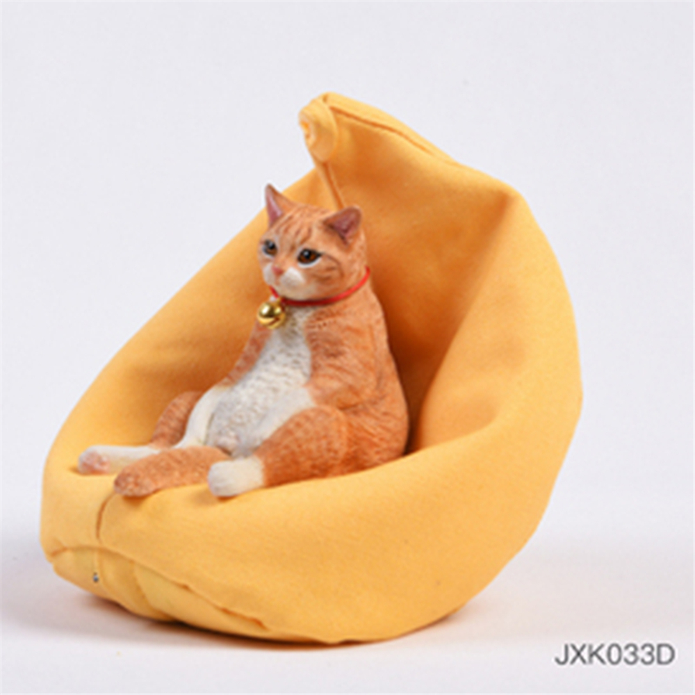 JXK 1:6 Scale Shorthair Cat Figure Lazy Cat Pet Sofa Healing Figure Felidae Animal Collector Toy Resin Desktop Decoration Gift