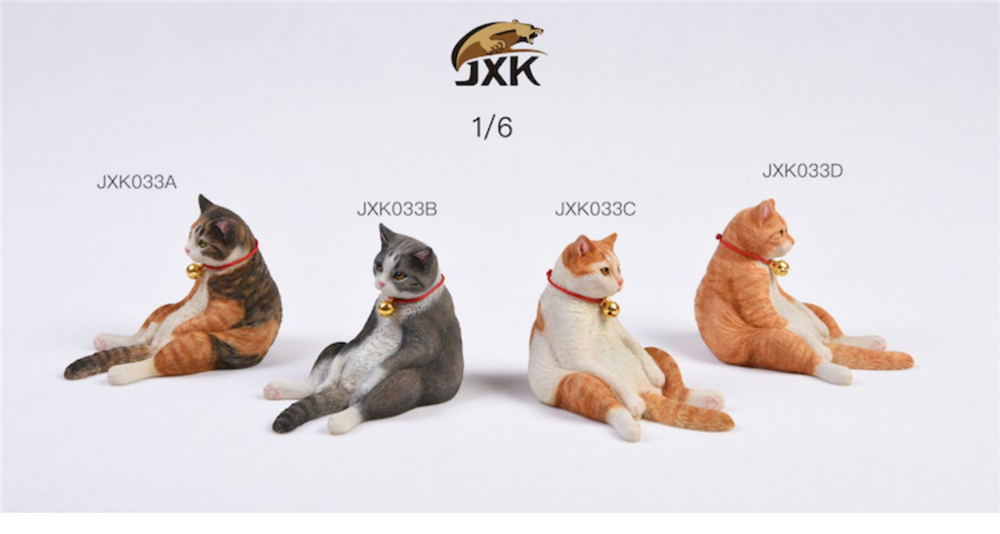 JXK 1:6 Scale Shorthair Cat Figure Lazy Cat Pet Sofa Healing Figure Felidae Animal Collector Toy Resin Desktop Decoration Gift
