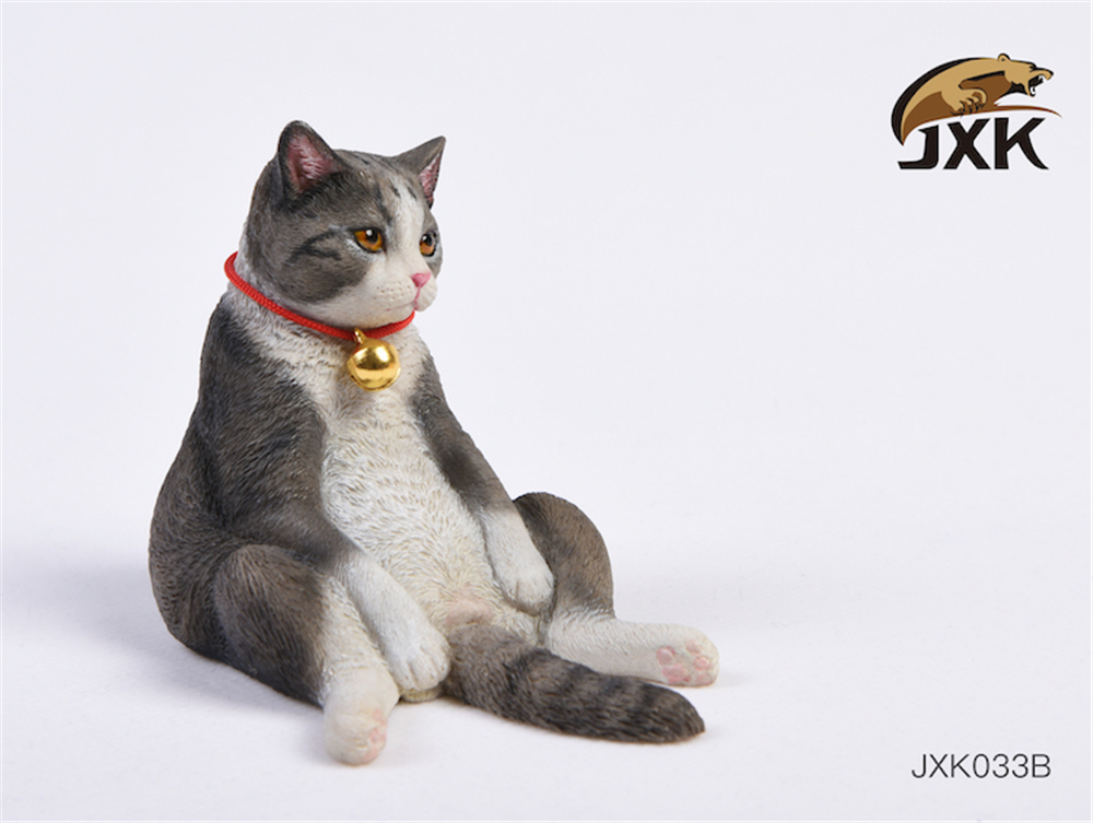 JXK 1:6 Scale Shorthair Cat Figure Lazy Cat Pet Sofa Healing Figure Felidae Animal Collector Toy Resin Desktop Decoration Gift