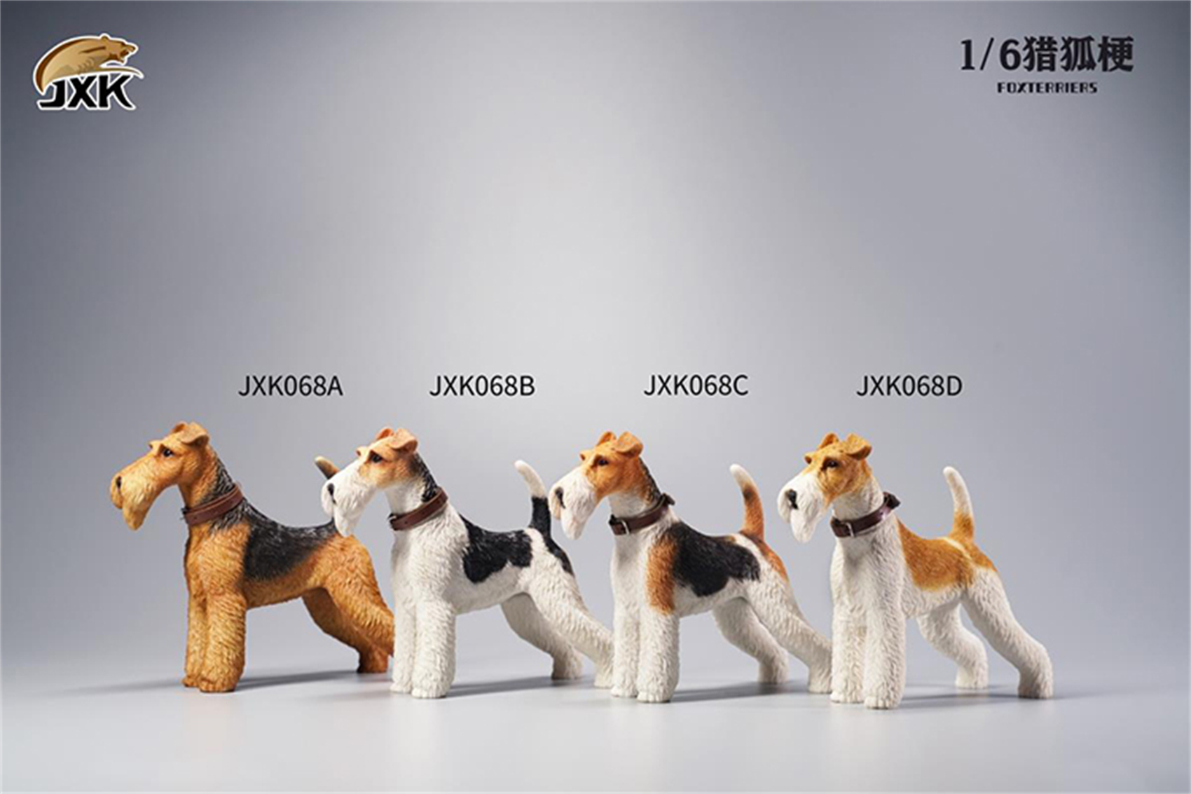 JXK 1/6 Fox Terrier Figure Dog Pet Healing Figure Cute Canidae Animal Collector Toy Resin Desktop Decoration Gift JXK 1/6 Fox Terrier Figure Dog Pet Healing Figure Cute Canidae Animal Collector Toy Resin Desktop Decoration Gift
