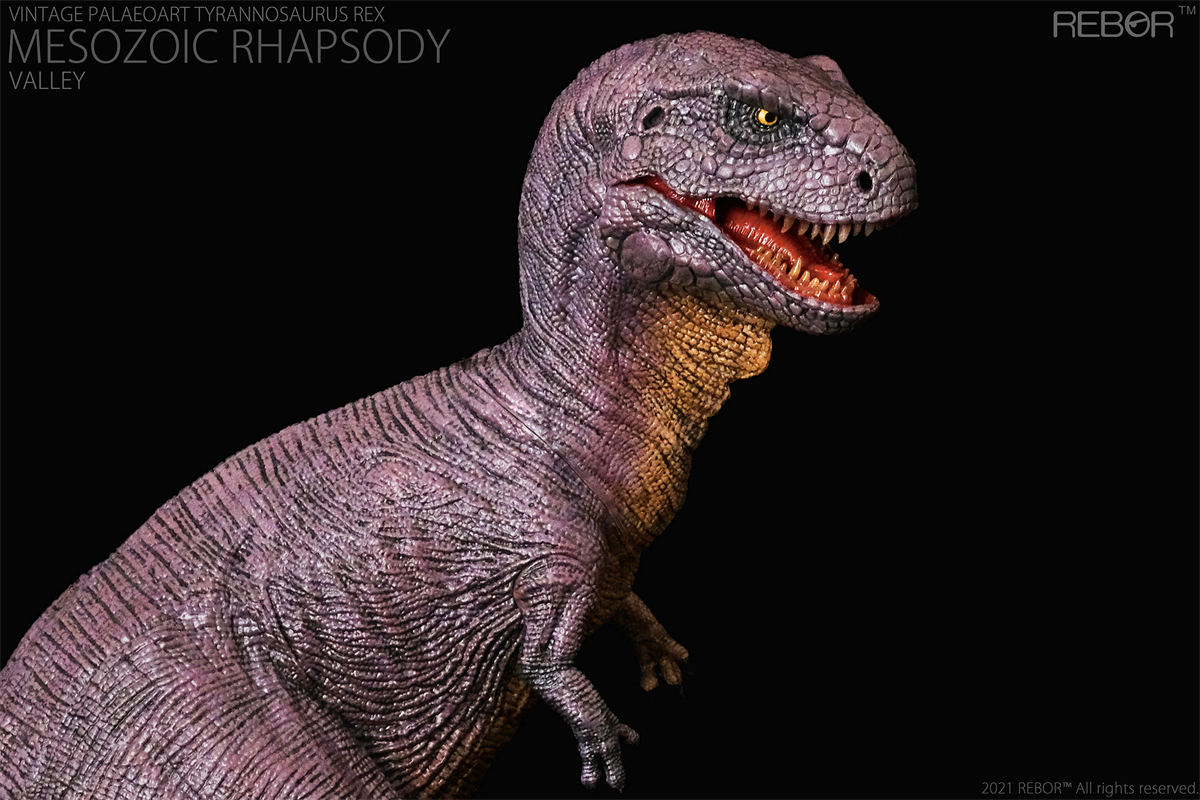 REBOR Vintage Palaeoart Tyrannosaurus Rex Mesozoic Rhapsody Valley Vhs Figure T-Rex Dinosaur Collector Toy Animal Model