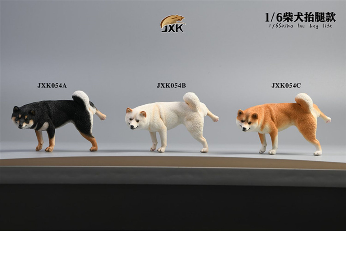 JXK 1:6 Scale Shiba Inu Dog Pet Healing Figure Cute Canidae Animal Collector Toy Resin Desktop Decoration Gift